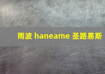 雨波 haneame 圣路易斯